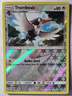 REVERSE HOLO Trumbeak 107/149 LP - Sun Moon Pokemon Card $2 Flat Shipping - Image 1