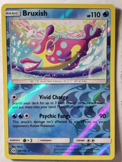 REVERSE HOLO Bruxish 48/149 LP - Sun Moon Pokemon Card - $2 Combined Shipping - Image 1