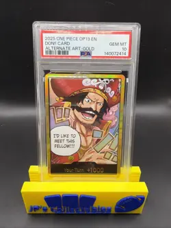 2025 One Piece OP13-Carrying On His Will Don!! Card Alternate Art Gold PSA 10 - Image 1