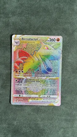 Aerodactyl VSTAR 199/196 Rainbow Rare Lost Origin Pokemon Near Mint - Image 1