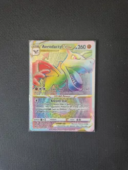 Aerodactyl VSTAR Rainbow Rare Full Art Pokemon Card, Lost Origin, 199/196 - Image 1