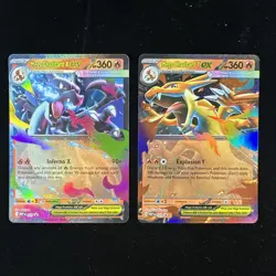 Mega Charizard X ex 029 & Mega Charizard Y ex 30 Promo Holo Bundle - Image 1