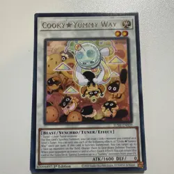 X3 Yugioh Cooky Yummy Way JUSH-EN020 Rare 1st Edition - Image 1