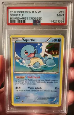 PSA 9 Squirtle 29/149 2012 Pokemon Black White Boundaries Crossed POP 64! - Image 1
