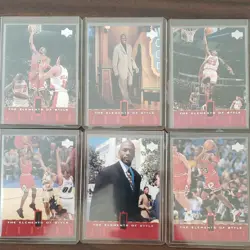 Upper Deck Elements of Style Michael Jordan Bulls 1991-92 6-Card Lot #122 #127 - Image 1