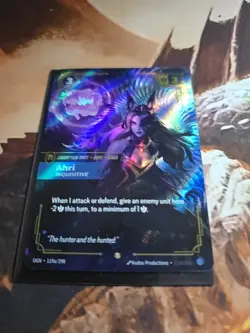 Ahri Inquisitive Riftbound TCG OGN 119a/298 Alt Art Foil NM - Image 2