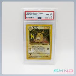 Raichu | 1999 Pokemon Fossil 14/62 | Holo Rare | PSA 8 - Image 1