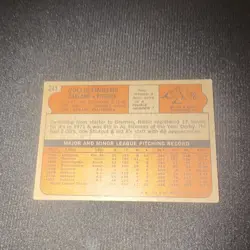 Topps 1972 Rollie Fingers Base Set #241 Oakland Athletics Baseball Card - Image 2