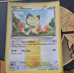 Pokemon TCG Meowth Pokemon (Secret Rare Holo) - Noble Victories 102/101 - Image 1
