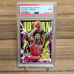 1996 SKYBOX Z-FORCE MICHAEL JORDAN Z-CLING PSA 9 - Image 1
