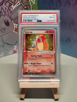 Entei EX 091/095 Team Magma vs Aqua Holo Ultra Rare Pokemon Card PSA 8 NM-MT - Image 1
