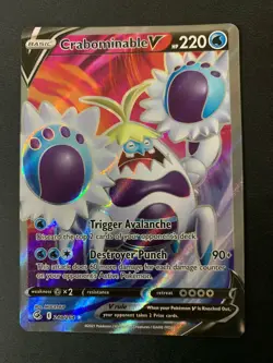 Pokemon TCG Crabominable V 248/264 Fusion Strike NM - Image 1