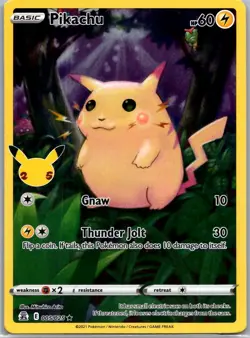 Pikachu 005/025 Holo Rare Celebrations Pokemon Near Mint - Image 1
