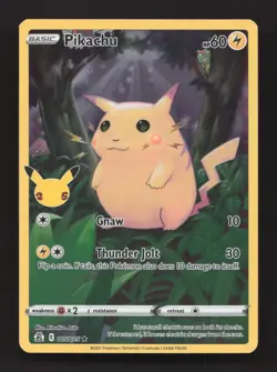 Pikachu 005/025 Holo Rare Celebrations Pokemon Near Mint - Image 1