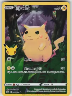Pikachu 005/025 Holo Rare Celebrations Pokemon Holo Lightly Played - Image 1