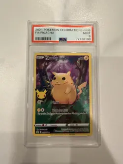 Pokemon Pikachu TCG Holo Rare Card Celebrations 005/025 PSA9 - Image 1