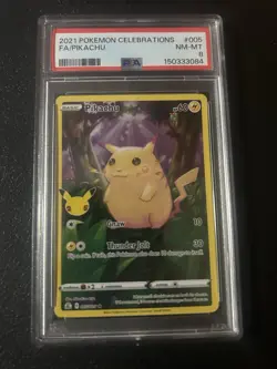 The Pokemon Company Pikachu 005/025 Celebrations Holo Rare Holo Eng PSA 8 - Image 1