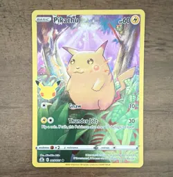 Pokemon Company Pikachu 005/025 Celebrations Holo Rare Pokemon TCG 60 HP 2021 - Image 1