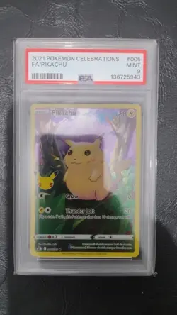 Pokemon TCG Pikachu Celebrations 005/025 Holo Rare PSA MINT 9 - Image 1
