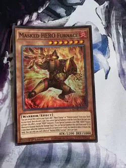 Yugioh Masked HERO Furnace MZMU-EN015 Super Rare 1st Edition NM Maze Of Muertos - Image 2