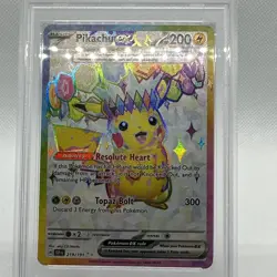 2024 POKEMON SSP EN-SURGING SPARKS #219 PIKACHU EX ULTRA RARE PSA 9 MINT - Image 2