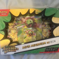Pokemon TCG Mega Evolution Ascended Heroes Mega Meganium ex Box Promo Booster - Image 1