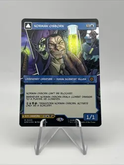 1x FOIL BORDERLESS Norman Osborn / Green Goblin mtg Marvel's Spider-Man NM 0220 - Image 1
