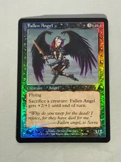 MTG FOIL Fallen Angel 7th Edition Magic the Gathering - Image 1