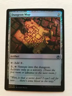 *FOIL* DUNGEON MAP Adventures In Forgotten Realms AFR MTG Magic the Gathering NM - Image 1