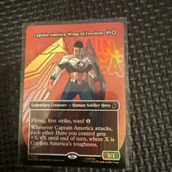 Captain America, Wings of Freedom (Borderless) 353 Marvel Super Heroes Foil NM - Image 1