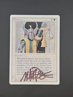 MTG Magic The Gathering Signed Revised Balance Mark Poole Autographed - Image 1