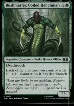 Bushmaster, Coiled Henchman 716 Commander: Marvel Magic: The Gathering Foil NM - Image 1