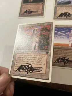 4x Urza's Tower *SIGNED BY MARK POOLE* CHRONICLES 1995 *Autograph - Image 5