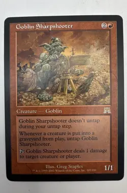 Goblin Sharpshooter MTG Onslaught Rare Card MP Magic: The Gathering - Image 1