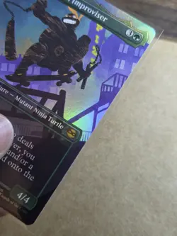 Michelangelo, Improviser (Borderless) (M 0219) TMNT MTG Foil - Image 3