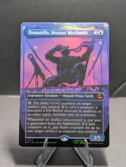 Donatello Mutant Mechanic #216 Foil Borderless Mythic MTG TMNT Commander NM - Image 1