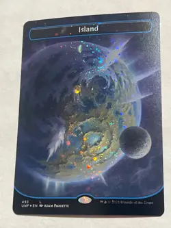 MTG - Island (492) (Borderless) (Galaxy Foil) - Unfinity - NM - Magic the Gather - Image 1