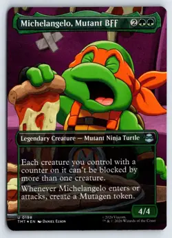 MICHELANGELO, MUTANT BFF (BORDERLESS) 0198 MAGIC: THE GATHERING FOIL NM - Image 1