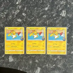 Pokemon Pikachu TCG On The Ball Promo Card 001/005 x3 - Image 1
