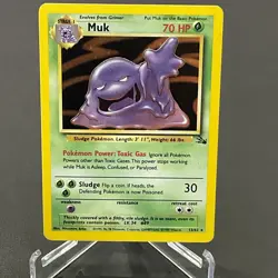 Muk Fossil Holo Foil Rare - Pokemon TCG 1999 Fossil Set Vintage Card # 13/62 - Image 1