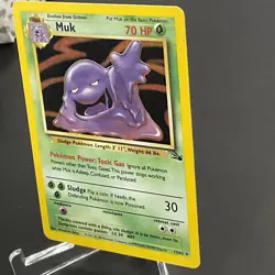 Muk Fossil Holo Foil Rare - Pokemon TCG 1999 Fossil Set Vintage Card # 13/62 - Image 2