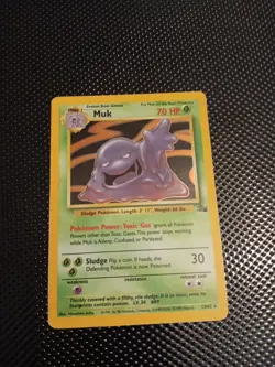Pokemon Muk 13/62 Holo Rare Fossil Card 1999 WOTC Original - Image 1