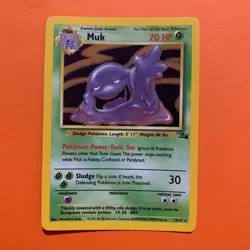 Muk Holo Rare 13/62 Fossil Pokemon Card LP Original Rare WOTC 13/62 - Image 2