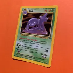 Muk Holo Rare 13/62 Fossil Pokemon Card LP Original Rare WOTC 13/62 - Image 3