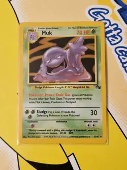 Muk Holo 13/62 - Fossil Set Unlimited - Rare Vintage WOTC - Pokemon Card NM - Image 1