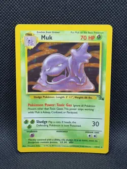 Pokemon Card - Muk 13/62 - Holo Rare - WOTC Fossil Set - Light Play #4 - Image 3