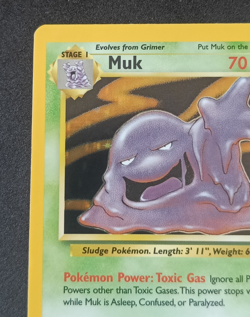 Pokemon TCG Muk 13/62 Fossil Holo Rare Card Vintage WOTC - LP - Image 2
