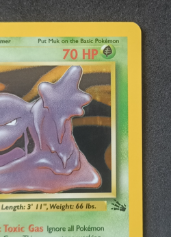 Pokemon TCG Muk 13/62 Fossil Holo Rare Card Vintage WOTC - LP - Image 3