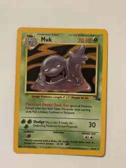 Pokemon Card Muk 13/62 Fossil Holo Rare 1999 WOTC Vintage - Image 1