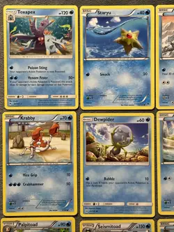 Water Type Pokemon Cards Lot Froakie Oshawott Slowbro Rare Seismitoad Vanilluxe - Image 2